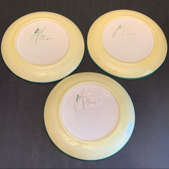 Set of 3 Gail Pitman hand painted 10” dinner plate - Picture 2 of 8